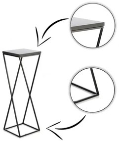 LOFT virágtartó állvány 70x24 cm fekete