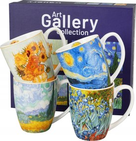 4 db-os Van Gogh bögre szett 360 ml Tea Kávéscsésze by Van Gogh Porcelán