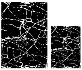 Fehér-fekete fürdőszobai kilépő szett 2 db-os 60x100 cm Cracks – Mila Home