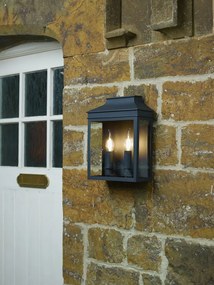 DAR LIGHTING VAP5022 VAPOUR Klasszikus Kültéri Fali Lámpa Fekete, Átlátszó E14 IP44
