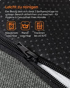 Kutyaágy, kisállatágy mosható huzattal, m-es, világosszürke