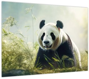 Üveg kép - Panda (70x50 cm)