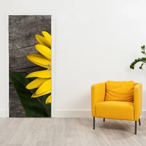 Fotótapéta ajtóra - Napraforgó virág (95x205cm)