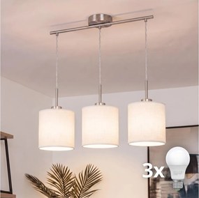 BRILAGI - NUBILA LED csillár zsinóron 3xE27/60W/230V fehér