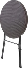 GARTHEN Kerti asztal rattan 110 cm barna