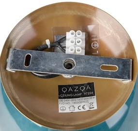 Okos mennyezeti lámpa sárgarézzel és óceánkék üveggel, WiFi-vel ST64 - Pallon