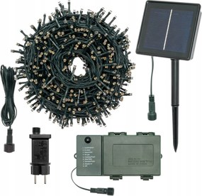 Xmas King XmasKing Led lánc 25m 500 Led elemes napelemes transzformátoros 230V