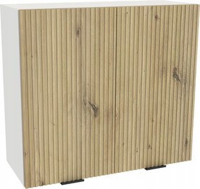 Konyhaszekrény felső 80/72 Vigo korpusz fehér front Ryfla tölgy Artisan