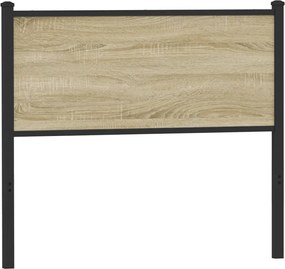 vidaXL sonoma tölgy színű szerelt fa és acél csere fejtámla 107 cm