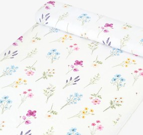 Goldea teflon szövet terítőknek - virágoskert 160 cm