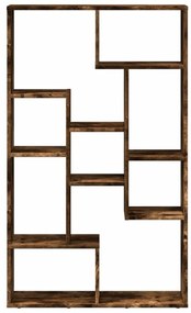 füstös tölgy színű szerelt fa könyvespolc 72 x 20 x 120 cm