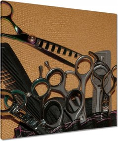 Vászonkép 60x60 Fodrászfelszerelés