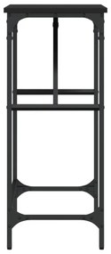 fekete szerelt fa tálalóasztal 75x32x75 cm