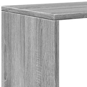3 szintes szürke sonoma fa elválasztó könyvespolc 99x29x99 cm
