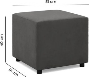 Zeus puff, szövet anyag, 50x50, barna