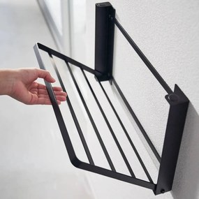 Matt fekete fali acél fürdőszobai polc Tower – YAMAZAKI