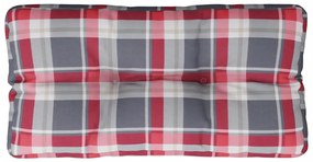 piros kockás szövet raklappárna 80 x 40 x 12 cm