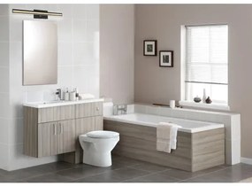 Globo 41499B Falikar fém szálcsiszolt alumínium és fekete színben, műanyag opál búrával. IP44, Schalter, SzxM:605x100, AL:58, tartozék: 1xLED 18W 230V, 3000K