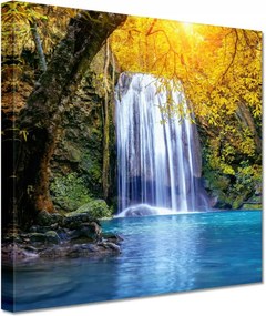 Vászonkép 20x20 Gyönyörű vízesés Kaszkád