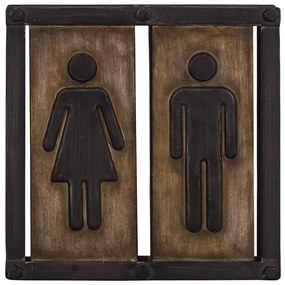 Fém falitábla 21,5x21,5 cm Toilette – Antic Line