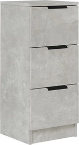 vidaXL betonszürke szerelt fa tálalóasztal 30 x 30 x 70 cm