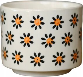 Kerámia takaró festett virágokkal 10,5cm