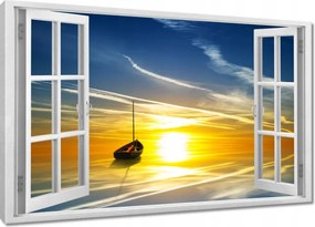 Vászonkép 60x40 Magányos hajó Nyugat