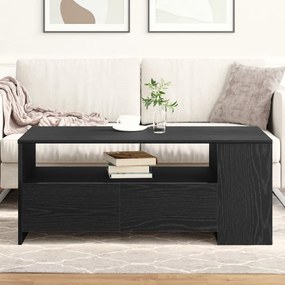 Fekete Tölgy Kávézó Asztal 102x55x43.5 cm Mérnöki Fából Készült