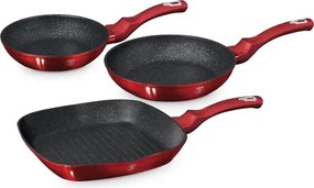 BerlingerHaus 3 részes serpenyő szett Metallic Line Burgundy Edition(BH/1289NF)