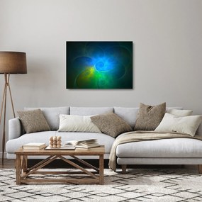 Kék absztrakció képe (üvegen) (70x50 cm)