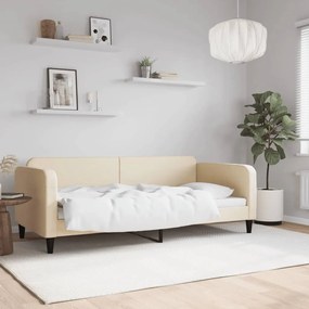 krémszínű szövet kanapéágy 90 x 200 cm