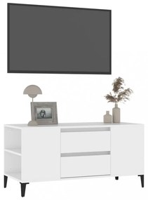 fehér szerelt fa TV-szekrény 102x44,5x50 cm