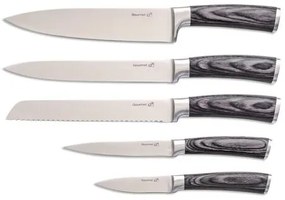 G21 Gourmet Stone késkészlet 5 db + bambusz blokk