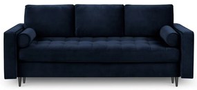 Santo kék kinyitható bársonykanapé - Milo Casa