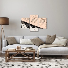 Zongora hangjegyekkel képe (90x60 cm)