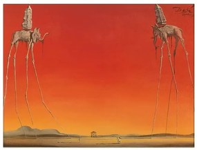 Művészeti nyomat Les Elephants, Salvador Dalí