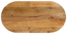 tömör mangófa ovális asztallap 140 x 50 x 2,5 cm