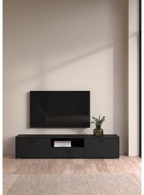 Fekete TV-állvány 177x38 cm Media – Tvilum