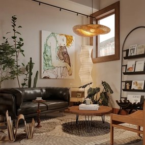 Immax 08270L - Csillár zsinóron HILO 1xE27/40W/230V átm. 80 cm bambusz