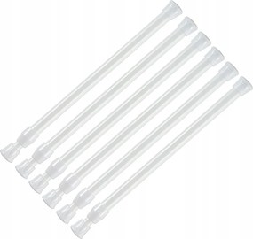 Kihúzható függönykarnis, fúrás nélküli szekrényrúd 18-28 cm. 6 db-os szett