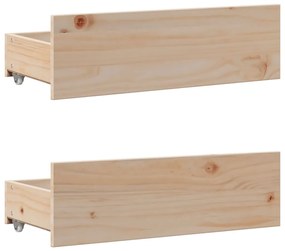 tömör fenyőfa fiókos ágykeret matrac nélkül 90 x 190 cm