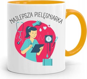 Sárga Ápolónő Bögre A Legjobb Ápolónő fényképes nyomtatással