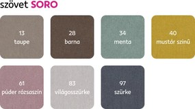 Ülőgarnitúra, szürkésbézs Taupe, jobbos, BOBY