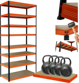 Tárolószekrény fém állvány Helios 270x120x35cm 8Px400kg Magas