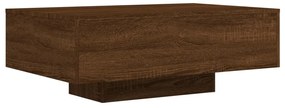 Barna tölgyszínű dohányzóasztal LED-lámpákkal 85 x 55 x 31 cm