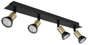 Globo 57998-4B - Spotlámpa DREW 4xGU10/35W/230V fekete/réz