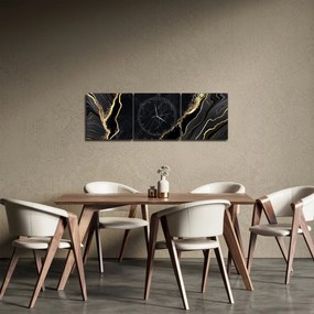 Az arany absztrakció képe (órával) (90x30 cm)