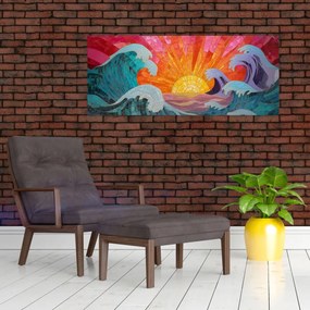 Kép - Hullámmozaik (120x50 cm)