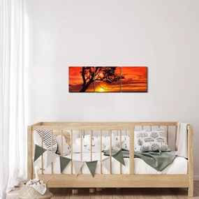 Kép - Naplemente (órával) (90x30 cm)