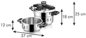 Tescoma ULTIMA DUO 4 és 6 literes kukta